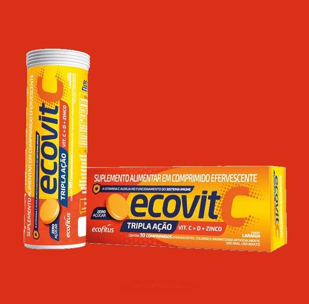 Imagem de Kit 12 Vitaminas C Ecovit Tripla Ação 1g C/10 Cp - Ecofitus