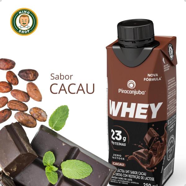 Imagem de Kit 12 Whey de Cacau 23g Proteina Piracanjuba 250ml 