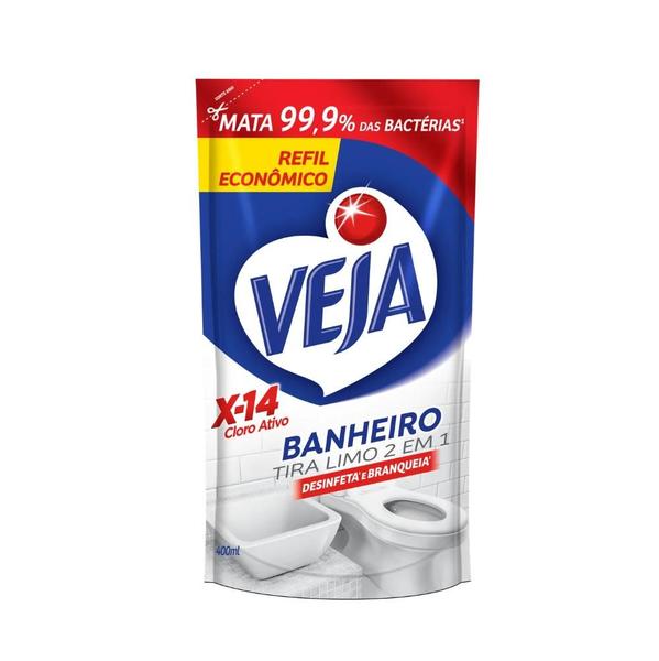 Kit 12 X-14 Limpeza Pesada Veja Banheiro 2em1 400ml cada Imagem de Kit 12 X-14 Limpeza Pesada Veja Banheiro 2em1 400ml cada