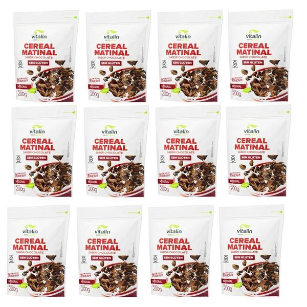 Imagem de Kit 12 X Cereal Matinal Chocolate S/Glut Integ 200G Vitalin