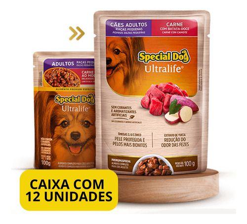 Kit 12 x special dog sache rp carne 100g Imagem de Kit 12 x special dog sache rp carne 100g