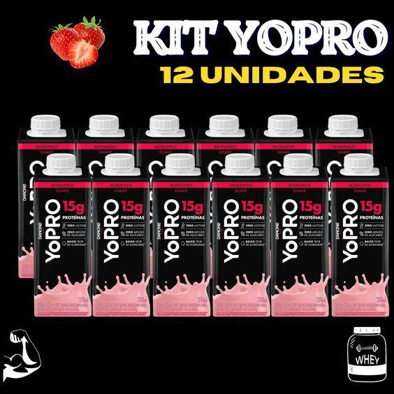 Kit 12 Yopro Bebida Whey Protein 0 Lactose Escolha O Sabor - Danone Imagem de Kit 12 Yopro Bebida Whey Protein 0 Lactose Escolha O Sabor