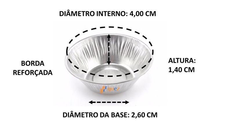 Imagem de Kit 120 forma para mini empada salgados número 0 em flandres