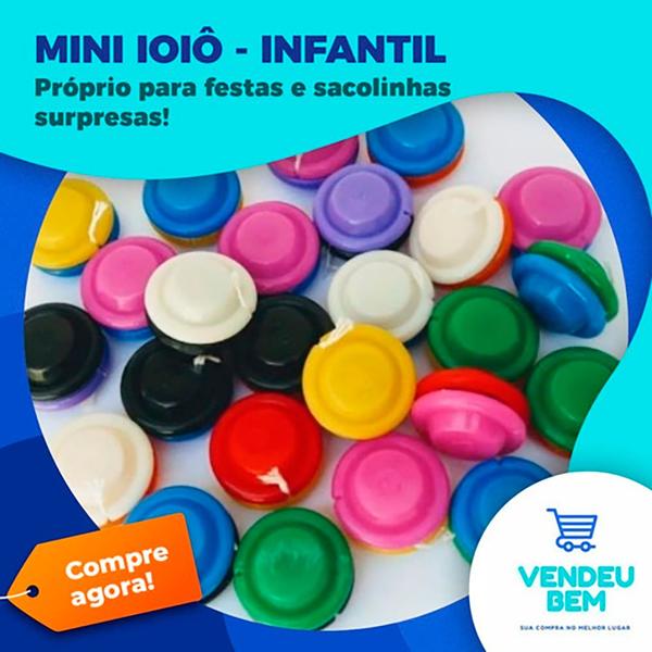 Kit 120 Mini Brinquedo Ioiô e Pião Revenda - VENDEU BEM Imagem de Kit 120 Mini Brinquedo Ioiô e Pião Revenda