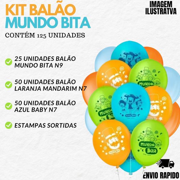 Imagem de Kit 125 Completo Do Mundo Bita Festa Decoraçao Aniversario