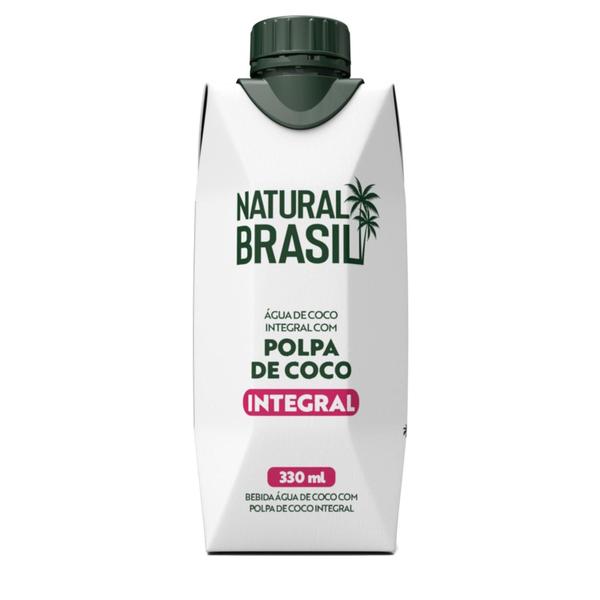 Imagem de Kit 12Un Água De Coco Integral Polpa Natural Brasil 330Ml