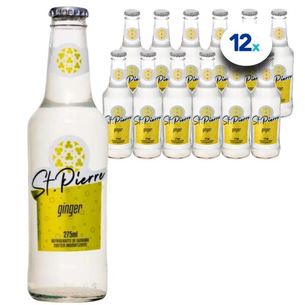 Imagem de Kit 12un Refrigerante de Gengibre ST PIERRE Ginger  LN 275ml