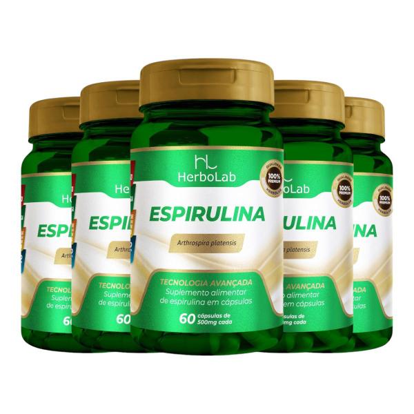 Imagem de Kit 12x Atacado ESPIRULINA 60 CAPS - HERBOLAB C