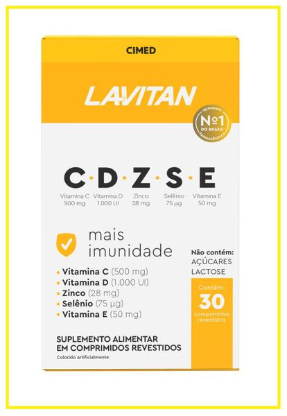 Imagem de Kit 12x Lavitan Imunidade Vitaminas CDZSE Com 30Comp - Cimed