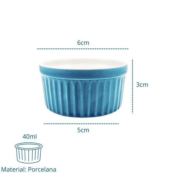 Imagem de Kit 12x Ramekin Porcelana 40ml Colorido Finger Food Buffet