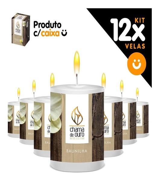 Imagem de Kit 12x Vela Aromática Vela Perfumada 60g - Baunilha Vanilla