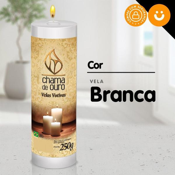 Imagem de Kit 12x Vela De 7 Dias Atacado  250g Velas Na Cor Branca