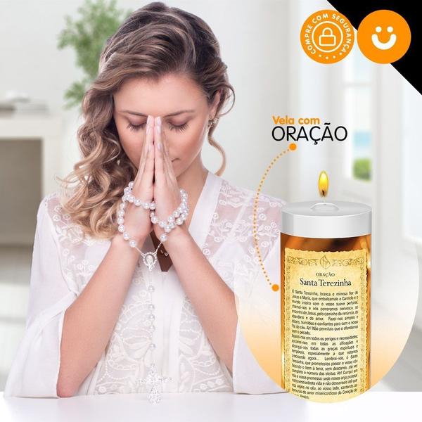 Imagem de Kit 12x Vela De 7 Dias Oração Religiosa Santa Terezinha