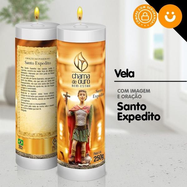 Imagem de Kit 12x Vela De 7 Dias Oração Religiosa Santo Expedito