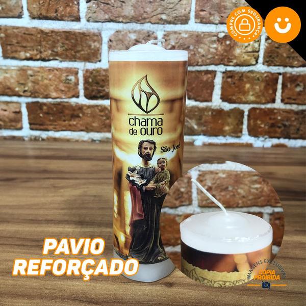 Kit 12x Vela De 7 Dias Velas C/ Imagem Oração Várias Opcoes - Chama de Ouro Imagem de Kit 12x Vela De 7 Dias Velas C/ Imagem Oração Várias Opcoes