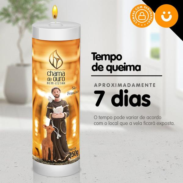 Kit 12x Vela De 7 Dias Velas C/ Imagem Oração Várias Opcoes - Chama de Ouro Imagem de Kit 12x Vela De 7 Dias Velas C/ Imagem Oração Várias Opcoes