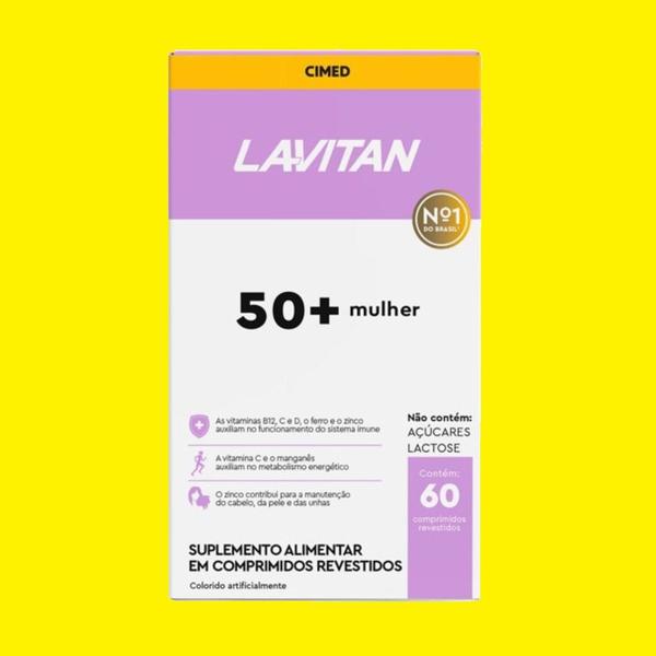 Imagem de Kit 12x Vitamina Lavitan 50+ Mulher 60 Comprimidos - CIMED