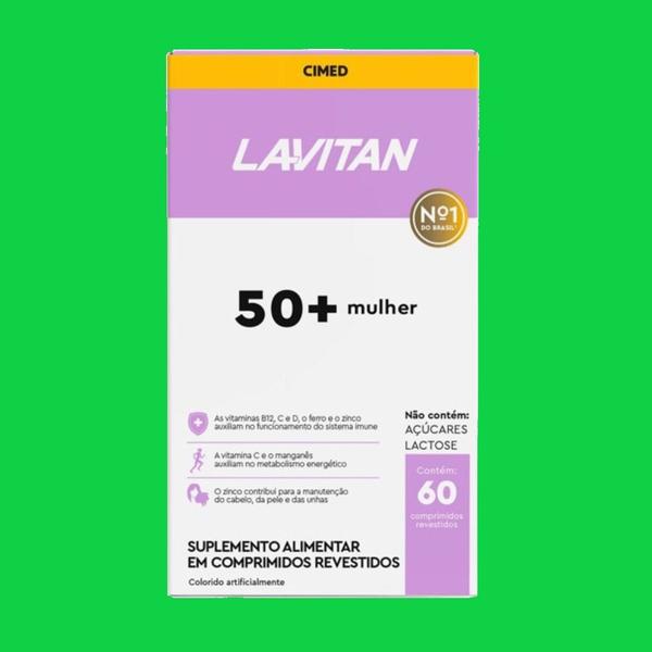 Imagem de Kit 12x Vitamina Lavitan 50+ Mulher 60 Comprimidos - CIMED