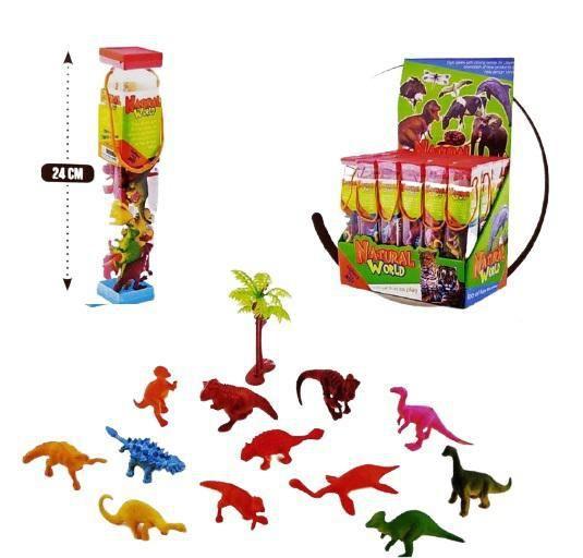 Imagem de Kit 13 Dinossauros  5Cm Miniaturas Tubo - Polibrinq