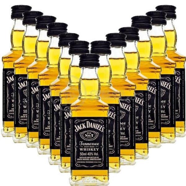 Imagem de Kit 13 Padrinhos Casamento Mini Whisky Jack Daniels 50Ml