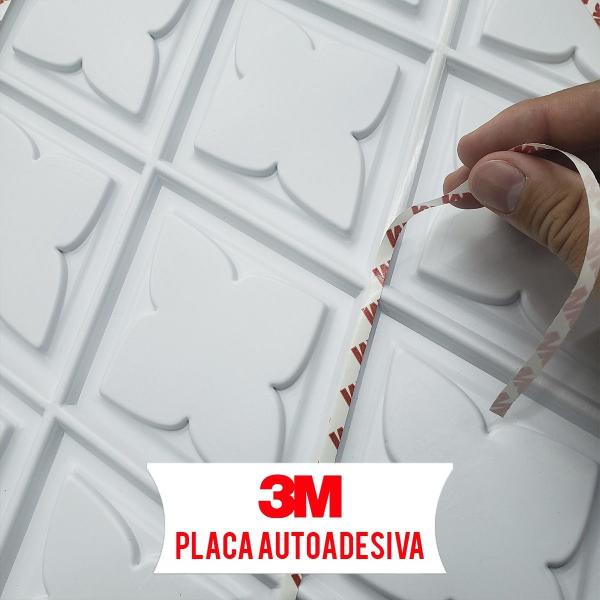 Imagem de Kit 130 Placas Autoadesiva Revestimento 3d Rendimento 32,5m²