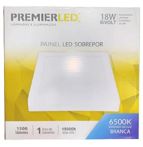 Imagem de Kit 14 Painel Quadrado Sobrepor 18W Led Bivolt 6500K Premier