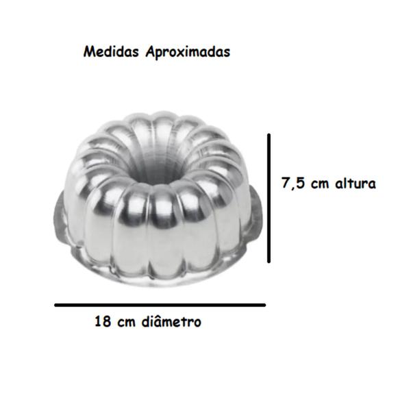 Imagem de Kit 14 Peças Com 9 Formas Mini Bolos + Forma Suíça Vulcão Margarida Coração e Ballerine Redonda