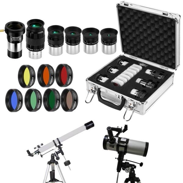 Kit 14 Peças Ocular E Filtros Para Telescópio Plossl 1.25" + Maleta - Neewer Imagem de Kit 14 Peças Ocular E Filtros Para Telescópio Plossl 1.25" + Maleta
