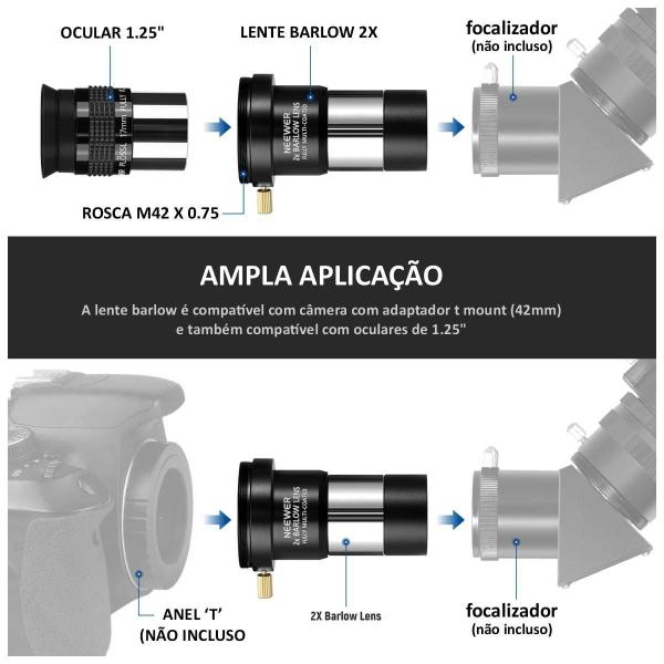 Kit 14 Peças Ocular E Filtros Para Telescópio Plossl 1.25" + Maleta - Neewer Imagem de Kit 14 Peças Ocular E Filtros Para Telescópio Plossl 1.25" + Maleta