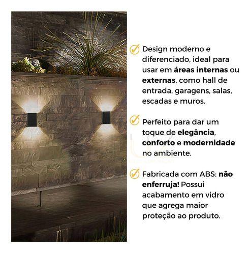 Imagem de Kit 15 Arandela 2 Fachos Uso Externo Interno Led 4w Oferta!