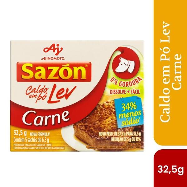 Imagem de Kit 15 Caldos Sazon Lev Carne 32,5Gr