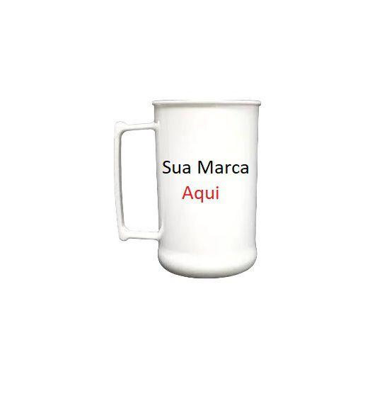 Imagem de Kit 15 Canecas de Acrílico Branca 300ml sem personalização