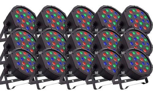 Imagem de Kit 15 Canhao De Led 18 Leds 1w Rgb Dmx Iluminacao Dj Festa