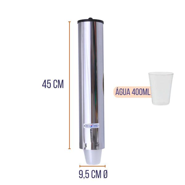 Imagem de Kit 15 Dispensers Redondos 400ml Inox