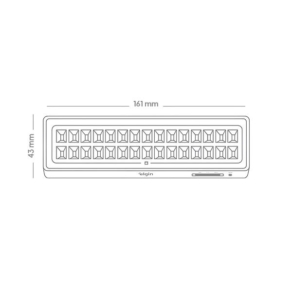 Imagem de Kit 15 Luminárias De Emergência 30 Leds 2W Bivolt Elgin