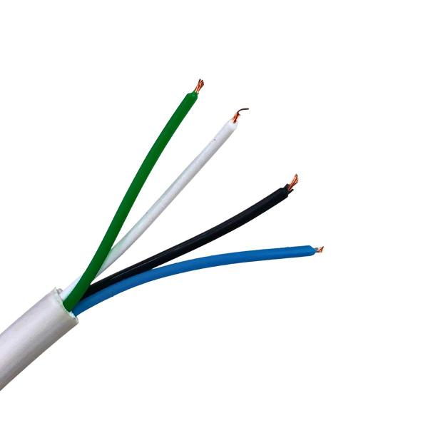 Imagem de Kit 15 Mts Cabo Manga 4 Vias Automação Branco 26 Awg Luz Led