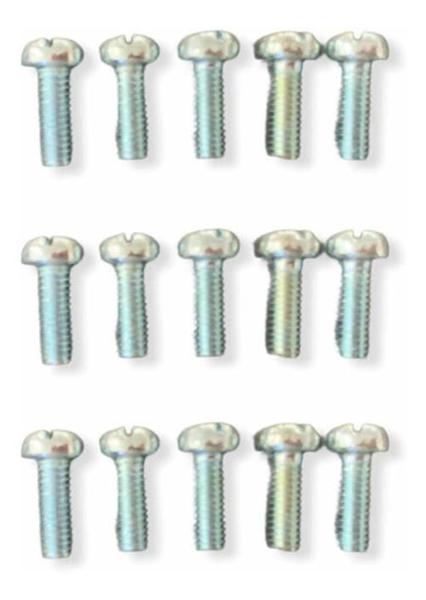 Imagem de Kit 15 Parafusos Hexagonal Phillips Zincado Prata (M6X16)