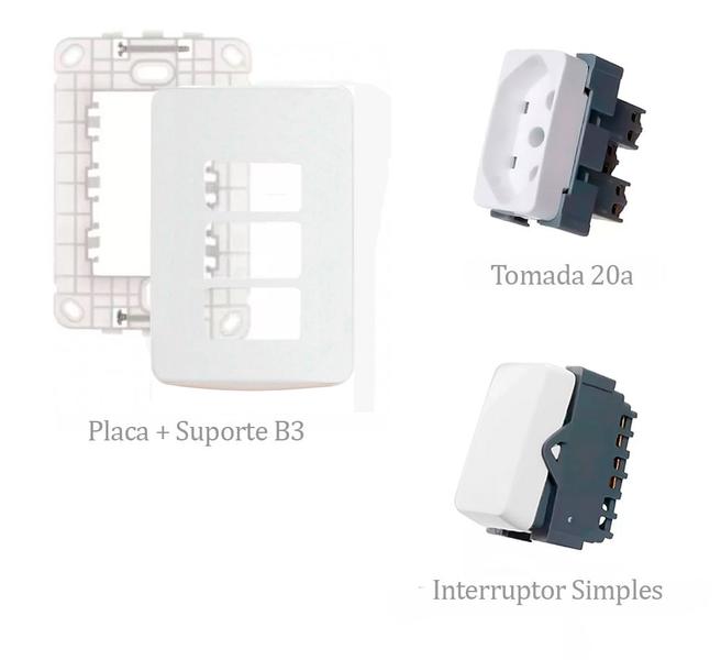 Imagem de Kit 15 peça Casa Completa Tomada 20a + Interruptor Margirius