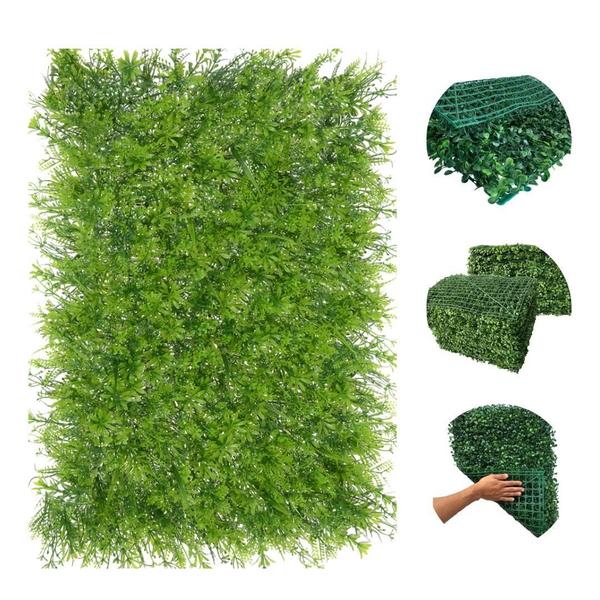 Imagem de Kit 15 Placas Painel Jardim Vertical Artificial Cheia 40X60