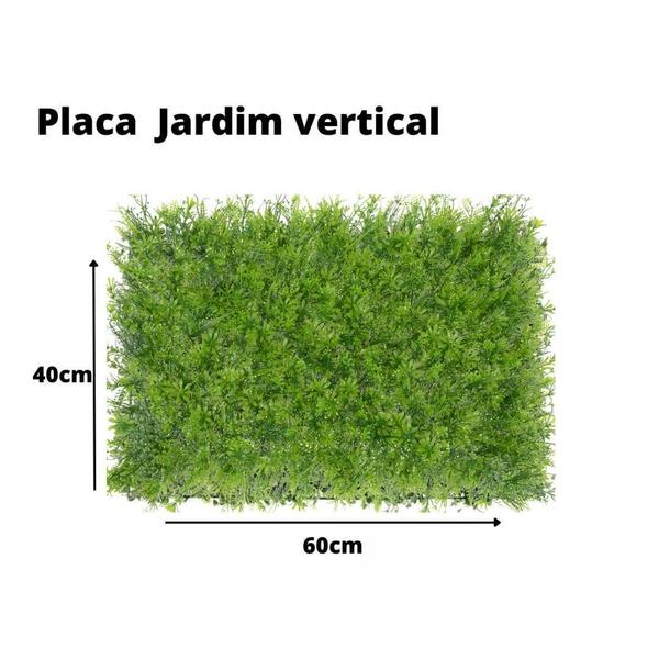 Imagem de Kit 15 Placas Painel Jardim Vertical Artificial Cheia 40X60