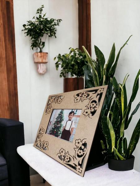 Imagem de Kit 15 Porta Retrato Mdf Cru Foto 10X15 Decoração Floral