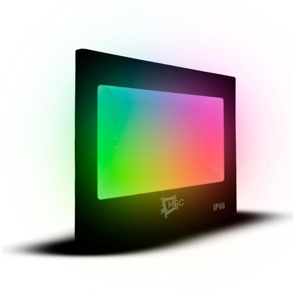 Imagem de Kit 15 Refletor Colorido RGB Led 200w A Prova de agua IP66 C/Controle Holofote Com Memória