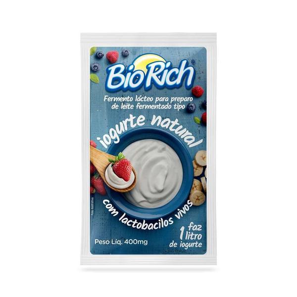 Kit 15 Sachês de Fermento Lácteo Bio Rich Original p/ Iogurte Imagem de Kit 15 Sachês de Fermento Lácteo Bio Rich Original p/ Iogurte