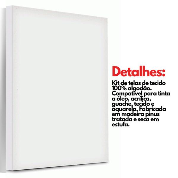 Imagem de Kit 15 Telas Para Pintura Tamanho 40x60 Cm - Real Seda - 1088