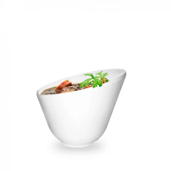 Kit 15 Tigelas 500 Ml Oval Angular em Melamina para Sopas e Finger Food Branca Bestfer Imagem de Kit 15 Tigelas 500 Ml Oval Angular em Melamina para Sopas e Finger Food Branca Bestfer