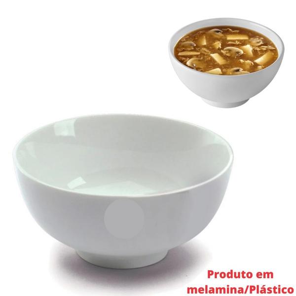 Imagem de Kit 15 Tigelas Bowl Branca 720ml Melamina / Plastico  Fuxing 