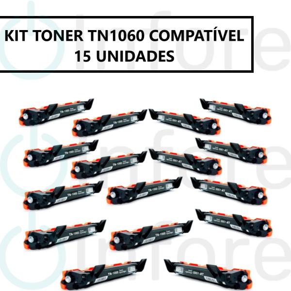 Imagem de KIT 15 Toner Compatível tn1060 TN1060 HL-1210  HL-1210W DCP-1510 Dcp-1602 Dcp-1617 HL1110