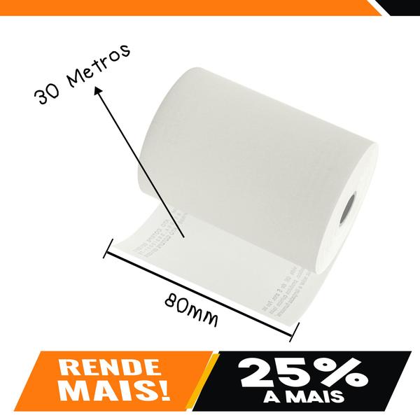 Imagem de Kit 15 Unidade Bobinas 80mm Para impressoras Térmicas