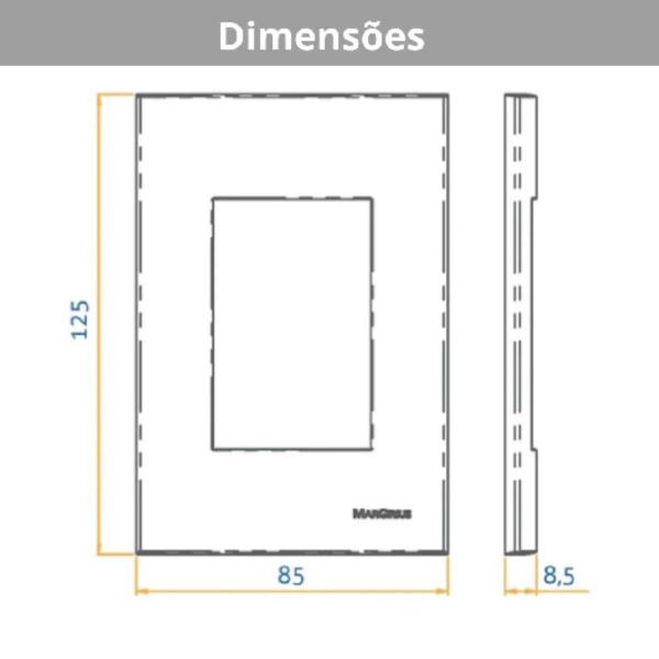 Imagem de Kit 15 unidades - mg conj 1 tomada 2p+t 10a sleek 4x2 branco (16004)