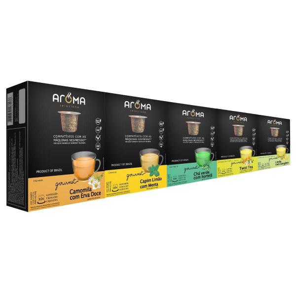 Imagem de Kit 150 Cápsulas Compatíveis Nespresso Chá Funcional Aroma